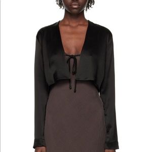 LESET ‘barb’ crop tie cardigan